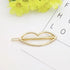 Elegant Gold/Silver Plated Metal Circle Charming Hair Clips For Women Hair Barrettes Simple Fashionable Hair Clips