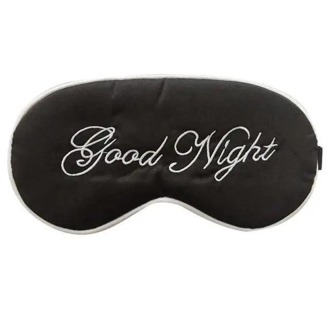 Elegant Good Night Soft Eye Masks Cute Design Eye Cover Sleeping Blindfold Women Eye Cover Full Night’s Sleep Travel