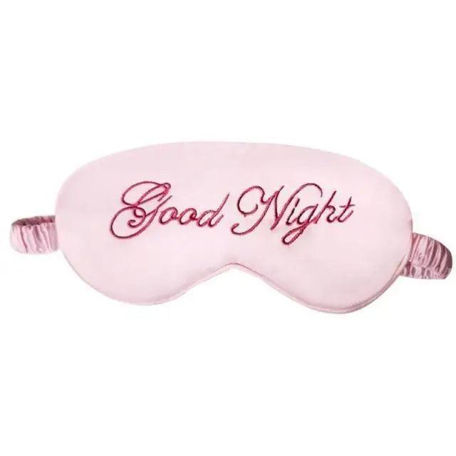 Elegant Good Night Soft Eye Masks Cute Design Eye Cover Sleeping Blindfold Women Eye Cover Full Night’s Sleep Travel