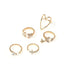 Elegant Heart And Butterfly Gold Color Rings Set For Women And Girls Sophisticated Delicate Women's Jewelry Gifts - ALLURELATION - 571, best selling rings, delicate rings, fashionable jewelry, fashionable rings set, gift rings, Heart Butterfly Gold Color Rings, Jewelry, matching rings, modern ring style, party jewelry, party rings, rings, rings for girls, rings for ladies, rings for women, rings in demand, stylish ring, trendy jewelry, trendy rings, vintage jewelry, vintage style rings - Stevvex.com