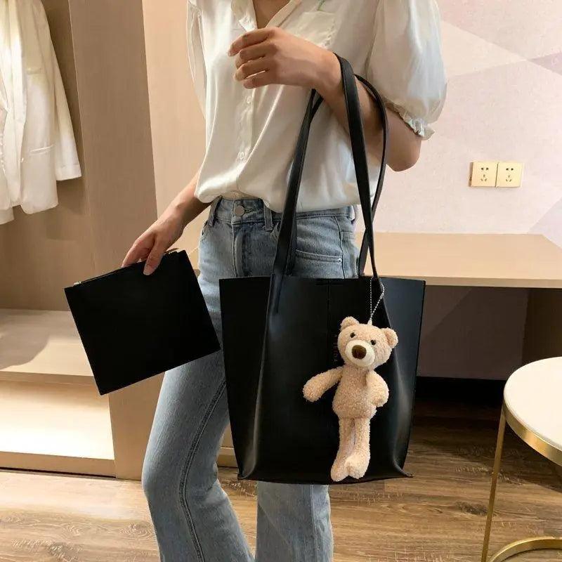 Elegant Ladies 2 piece set / suit Handbag Composite Bag Set Ladies Handbag Large Shoulder Bag Purse Bag Handbag For Females - ALLURELATION - 575, Anti-theft Shoulder Bag, Bags, Bags for Girls, Bags for Ladies, Bags For Teenagers, Bags For Women, Bags in Demand, Bags in Sale, Best Selling Bags, Birthday Gift, Book Bag, Designer Handbags, Gift Bags, Hot sale Bags, Luxury Bags, Modern Bags, Party bags, Vintage Style Bags - Stevvex.com