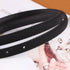 Elegant Leather Adjustable Thin Belt For Women Unique Black Design Ladies Belt High Quality Charming Waistbands