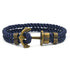 Men Anchor Bracelet made of Nylon in Navy Blue.