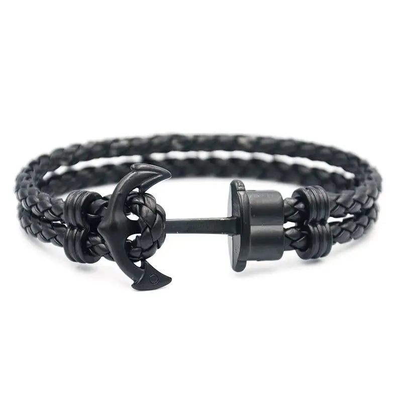 Men Anchor Bracelet made of Nylon in Navy Blue.