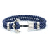 Men Anchor Bracelet  Made of Nylon in Navy Blue und Anchor Made of Brass