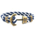 Men Anchor Bracelet made of Nylon in Navy Blue.