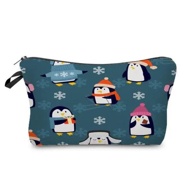 Elegant Multicolor Printed Large Capacity Pencil Case For Students Cute Cartoon Theme Stationary Cosmetic Bag - 5