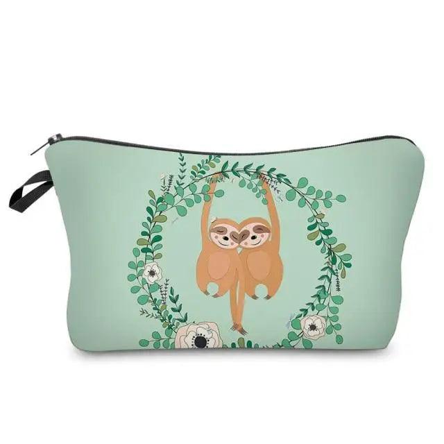 Elegant Multicolor Printed Large Capacity Pencil Case For Students Cute Cartoon Theme Stationary Cosmetic Bag - 16