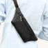 Elegant New Black Mens Leather Waist Bag Adjustable Strap Outdoors Fanny Pack Comfortable Luxury Design For Men