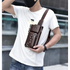 Elegant New Black Mens Leather Waist Bag Adjustable Strap Outdoors Fanny Pack Comfortable Luxury Design For Men