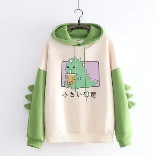 Elegant Oversized Hoodies Women Fashion Splice Dinosaur Print Sweatshirt Tops Casual Long Sleeve Clothes 2021 Spring  Autumn - Treko - Casual Tracksuit, Cool Fashion, Cool Hoodies, Female Fashion, Girls Hoodies, Hooded sweatshirts, Hoodies, Jacket Hoodies, Loose Hoodies, Luxury Hoodies, Modern Hoodies, New Hoodies, Stylish Hoodies, Woman Fashion Hoodies, Women elegant Hoodies, Women fashion, Women Hoodies- Stevvex.com