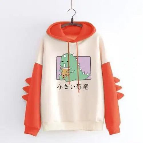 Elegant Oversized Hoodies Women Fashion Splice Dinosaur Print Sweatshirt Tops Casual Long Sleeve Clothes 2021 Spring  Autumn - Treko - Casual Tracksuit, Cool Fashion, Cool Hoodies, Female Fashion, Girls Hoodies, Hooded sweatshirts, Hoodies, Jacket Hoodies, Loose Hoodies, Luxury Hoodies, Modern Hoodies, New Hoodies, Stylish Hoodies, Woman Fashion Hoodies, Women elegant Hoodies, Women fashion, Women Hoodies- Stevvex.com