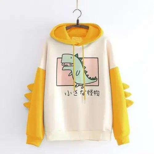 Elegant Oversized Hoodies Women Fashion Splice Dinosaur Print Sweatshirt Tops Casual Long Sleeve Clothes 2021 Spring  Autumn - Treko - Casual Tracksuit, Cool Fashion, Cool Hoodies, Female Fashion, Girls Hoodies, Hooded sweatshirts, Hoodies, Jacket Hoodies, Loose Hoodies, Luxury Hoodies, Modern Hoodies, New Hoodies, Stylish Hoodies, Woman Fashion Hoodies, Women elegant Hoodies, Women fashion, Women Hoodies- Stevvex.com