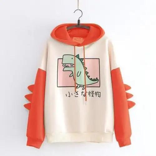 Elegant Oversized Hoodies Women Fashion Splice Dinosaur Print Sweatshirt Tops Casual Long Sleeve Clothes 2021 Spring  Autumn - Treko - Casual Tracksuit, Cool Fashion, Cool Hoodies, Female Fashion, Girls Hoodies, Hooded sweatshirts, Hoodies, Jacket Hoodies, Loose Hoodies, Luxury Hoodies, Modern Hoodies, New Hoodies, Stylish Hoodies, Woman Fashion Hoodies, Women elegant Hoodies, Women fashion, Women Hoodies- Stevvex.com