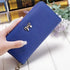 Elegant PU Leather Pink Bowknot Women Long Wallet Fashion Color Purse Phone Card Holder Women Trendy Large Capacity