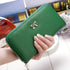 Elegant PU Leather Pink Bowknot Women Long Wallet Fashion Color Purse Phone Card Holder Women Trendy Large Capacity