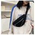 Elegant Purple Ladies Chain Waist Bag Canvas Fanny Pack Luxury Outdoor Chest Bag Phone Purse For Everyday