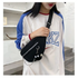 Elegant Purple Ladies Chain Waist Bag Canvas Fanny Pack Luxury Outdoor Chest Bag Phone Purse For Everyday