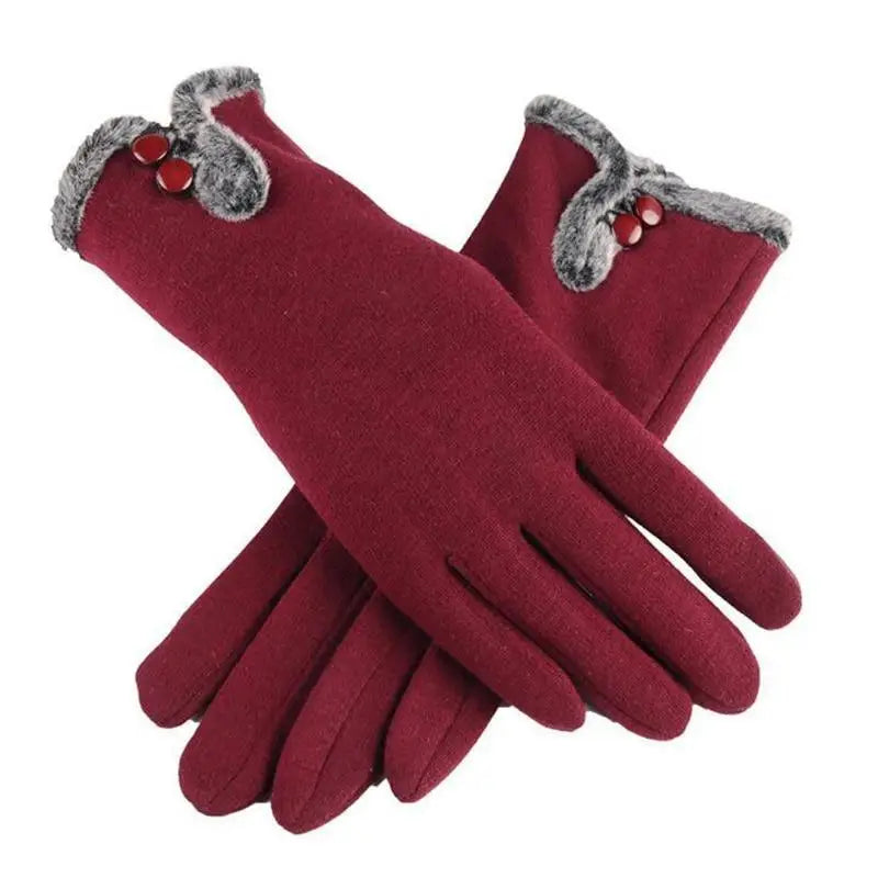 Elegant Red Autumn Full Finger Warm Women Gloves Classic Soft Comfortable Winter One Size Gloves For Women - STEVVEX Fashion - 717, autumn gloves, cashmere gloves, classic gloves, comfortable gloves, full finger gloves, gloves, gloves for autumn, gloves for winter, gloves for women, retro gloves, soft gloves, velvet gloves, vintage gloves, warm gloves, winter gloves, women gloves - Stevvex.com