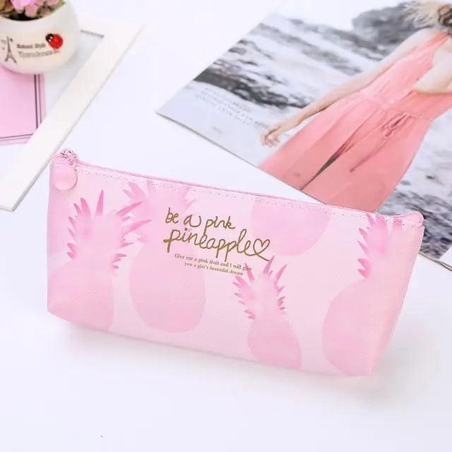 Elegant Small Fresh Print Stationery Portable Stylish Simple Pencil Case Cool Case For Students Office School Pouch