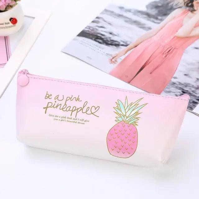 Elegant Small Fresh Print Stationery Portable Stylish Simple Pencil Case Cool Case For Students Office School Pouch - 8