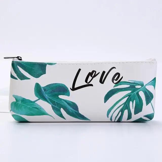 Elegant Small Fresh Print Stationery Portable Stylish Simple Pencil Case Cool Case For Students Office School Pouch - 2