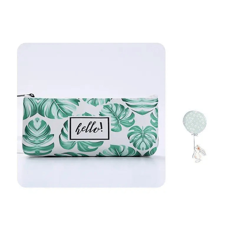 Elegant Small Fresh Print Stationery Portable Stylish Simple Pencil Case Cool Case For Students Office School Pouch