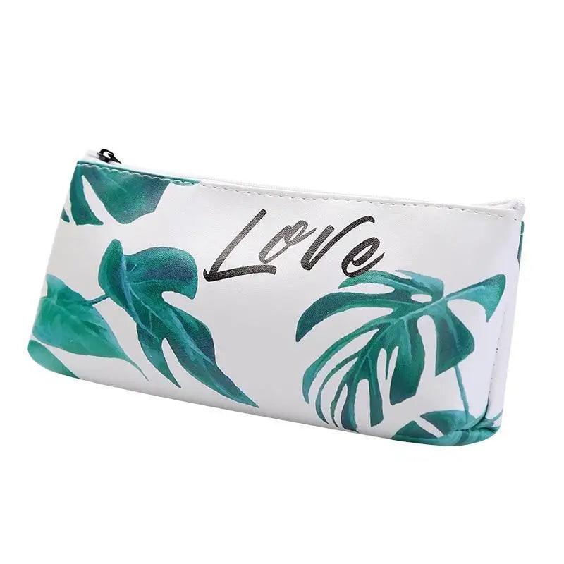 Elegant Small Fresh Print Stationery Portable Stylish Simple Pencil Case Cool Case For Students Office School Pouch