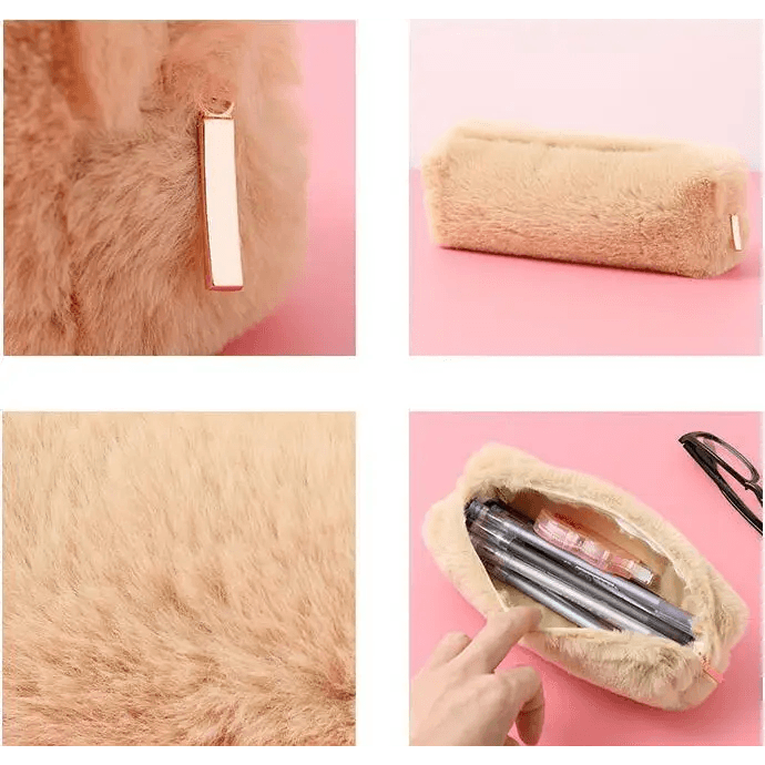 Elegant Soft Pencil Pouch For Students New Design Durable Plush Stuffed Accessory Pencil Case For School - STIL8757RFGTT