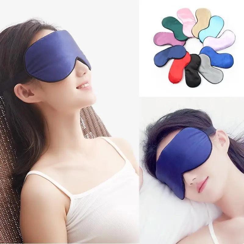 Elegant Soft Silk Eye Cover Sleeping Eye Mask Elastic Women Eye Patch Comfortable Super - Smooth Eye Mask For Sleep