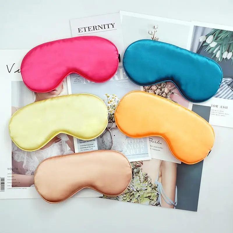 Elegant Soft Silk Eye Cover Sleeping Eye Mask Elastic Women Eye Patch Comfortable Super - Smooth Eye Mask For Sleep