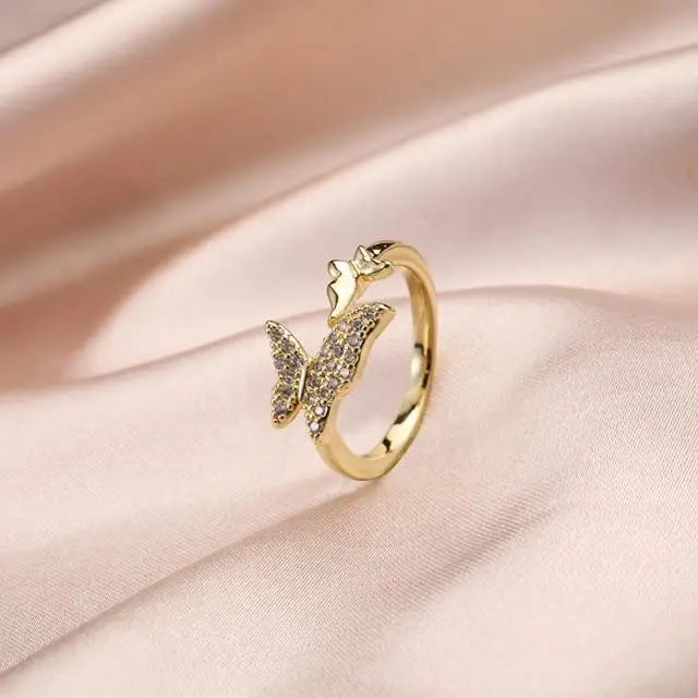 Elegant Stainless Steel Rings For Women And Girls - Unique Design Female Engagement And Wedding Rings - ALLURELATION - 571, adjustable ring, Antique Jewelry, best selling rings, Butterfly Ring Set, chunky rings, contemporary gold ring, delicate rings, elegance rings, elegant jewelry, everyday rings, fashionable jewelry, fashionable rings, fashionable rings set, gift rings, Jewelry, matching rings, rings, vintage jewelry, vintage style rings, wedding jewelry, weddings rings, weddings rings set - Stevvex.com