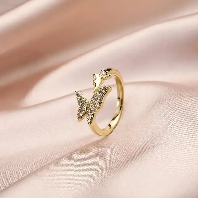 Elegant Stainless Steel Rings For Women And Girls - Unique Design Female Engagement And Wedding Rings - ALLURELATION - 571, adjustable ring, Antique Jewelry, best selling rings, Butterfly Ring Set, chunky rings, contemporary gold ring, delicate rings, elegance rings, elegant jewelry, everyday rings, fashionable jewelry, fashionable rings, fashionable rings set, gift rings, Jewelry, matching rings, rings, vintage jewelry, vintage style rings, wedding jewelry, weddings rings, weddings rings set - Stevvex.com