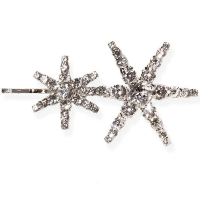 Elegant Star Moon Rhinestone Hairpins Shiny Ladies Barrettes Women Unique Silver Moon Hair Pins Hair Accessories - 4