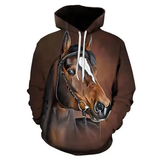 Elegant Sweaty Hoodie Popular Men's And Women's Sweatshirt Highest Value Animal 3D Printing Fashion Pullover Full Size - Treko - - Stevvex.com