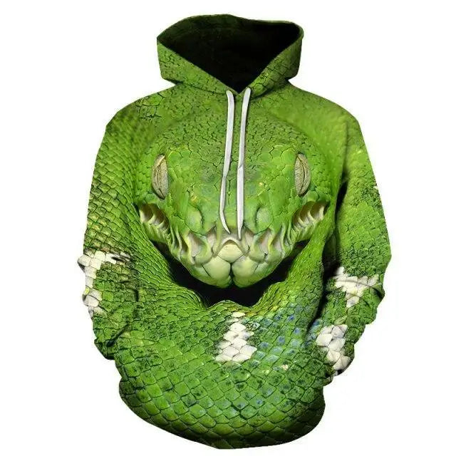 Elegant Sweaty Hoodie Popular Men's And Women's Sweatshirt Highest Value Animal 3D Printing Fashion Pullover Full Size - Treko - - Stevvex.com