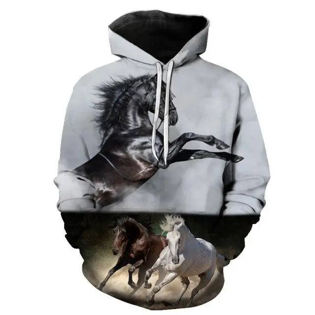 Elegant Sweaty Hoodie Popular Men's And Women's Sweatshirt Highest Value Animal 3D Printing Fashion Pullover Full Size - Treko - - Stevvex.com