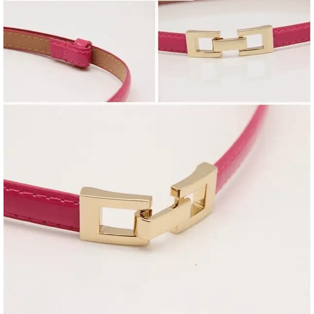 Elegant Thin Adjustable Belt PU Leather One Size Buckle Women Waistbands New Design Multiple Colors Belts For Women