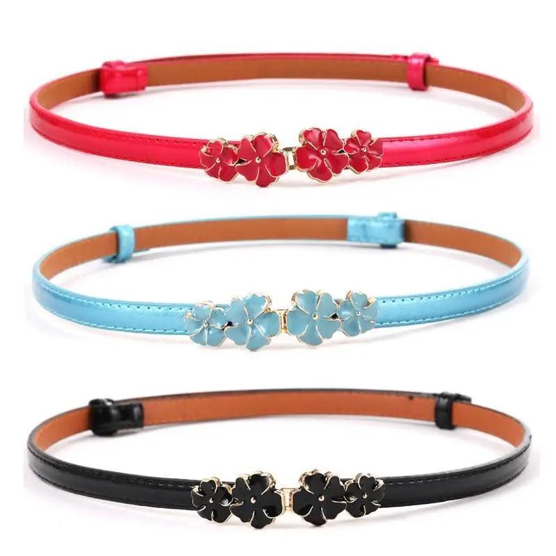 Elegant Thin Adjustable Belt PU Leather One Size Buckle Women Waistbands New Design Multiple Colors Belts For Women