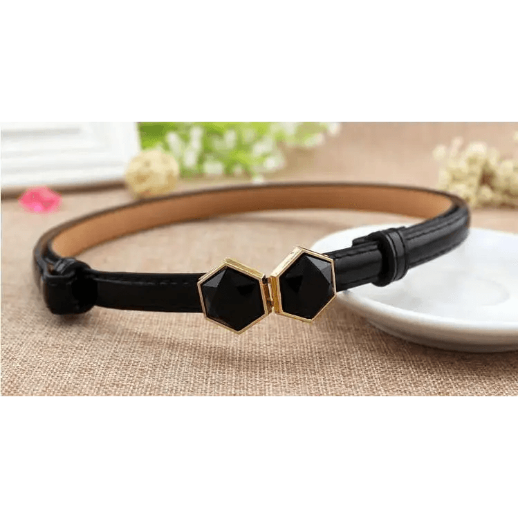 Elegant Thin Adjustable Belt PU Leather One Size Buckle Women Waistbands New Design Multiple Colors Belts For Women - 1