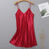 Elegant Wedding Bride Robe Lightweight Short Silk Sleepwear Women Indoor Bathrobes - Wine red / M - STIL7485DFGKJ