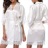 Elegant White Design Silk Short Women Bathrobe Classic Soft And Comfortable Women's Style Sleepwear Indoor Bathrobe - STEVVEX Fashion - 709, bathrobe, bathrobe for women, bathrobes, classic bathrobe, comfortable bathrobe, comfortable sleepwear, elegant bathrobe, elegant sleepwear, fashion bathrobe, luxury bathrobe, luxury sleepwear, short bathrobe, silk bathrobe, sleepwear, sleepwear for women, soft bathrobe, soft sleepwear, stylish bathrobe, white bathrobe, women bathrobe, women sleepwear - Stevvex.com