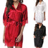 Elegant White Design Silk Short Women Bathrobe Classic Soft And Comfortable Women's Style Sleepwear Indoor Bathrobe - STEVVEX Fashion - 709, bathrobe, bathrobe for women, bathrobes, classic bathrobe, comfortable bathrobe, comfortable sleepwear, elegant bathrobe, elegant sleepwear, fashion bathrobe, luxury bathrobe, luxury sleepwear, short bathrobe, silk bathrobe, sleepwear, sleepwear for women, soft bathrobe, soft sleepwear, stylish bathrobe, white bathrobe, women bathrobe, women sleepwear - Stevvex.com