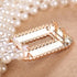 Elegant White Pearl Elastic Buckle Belt For Women Luxurious Strap Pearls Waistband Fashionable Design - STIL6777YGJPO