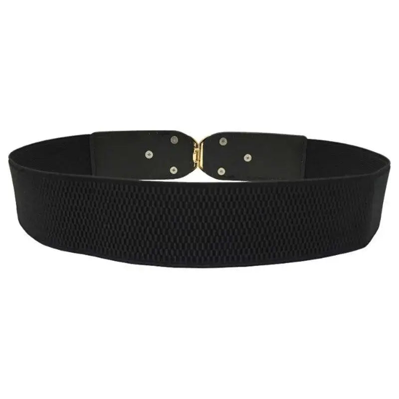 Elegant Wide Fabric Strap Silver Metal Buckle Belts For Women Trendy Women's Fashion Stretchable Classic Color Belts - STEVVEX Fashion - 702, belt, belts, belts for women, casual belt, charming belt, elastic belt, elegant belt, fashion belt, luxury belt, metal buckle belt, party belt, retro belt, silver metal buckle belt, stretchy belt, stylish belt, vintage belt, waistband, waistband for women, wide strap belt, women belt - Stevvex.com