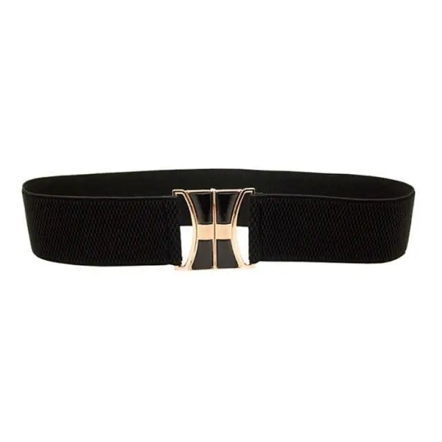 Elegant Wide Fabric Strap Silver Metal Buckle Belts For Women Trendy Women's Fashion Stretchable Classic Color Belts - STEVVEX Fashion - 702, belt, belts, belts for women, casual belt, charming belt, elastic belt, elegant belt, fashion belt, luxury belt, metal buckle belt, party belt, retro belt, silver metal buckle belt, stretchy belt, stylish belt, vintage belt, waistband, waistband for women, wide strap belt, women belt - Stevvex.com