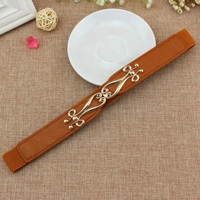 Elegant Wide Fabric Strap Silver Metal Buckle Belts For Women Trendy Women's Fashion Stretchable Classic Color Belts - STEVVEX Fashion - 702, belt, belts, belts for women, casual belt, charming belt, elastic belt, elegant belt, fashion belt, luxury belt, metal buckle belt, party belt, retro belt, silver metal buckle belt, stretchy belt, stylish belt, vintage belt, waistband, waistband for women, wide strap belt, women belt - Stevvex.com