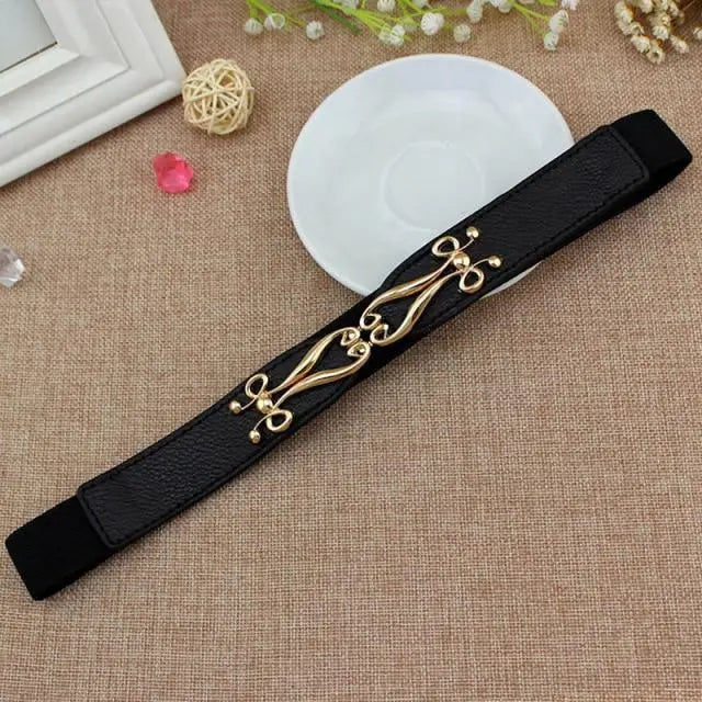 Elegant Wide Fabric Strap Silver Metal Buckle Belts For Women Trendy Women's Fashion Stretchable Classic Color Belts - STEVVEX Fashion - 702, belt, belts, belts for women, casual belt, charming belt, elastic belt, elegant belt, fashion belt, luxury belt, metal buckle belt, party belt, retro belt, silver metal buckle belt, stretchy belt, stylish belt, vintage belt, waistband, waistband for women, wide strap belt, women belt - Stevvex.com