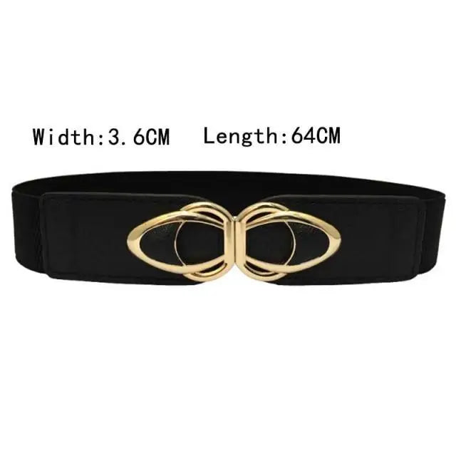 Elegant Wide Fabric Strap Silver Metal Buckle Belts For Women Trendy Women's Fashion Stretchable Classic Color Belts - STEVVEX Fashion - 702, belt, belts, belts for women, casual belt, charming belt, elastic belt, elegant belt, fashion belt, luxury belt, metal buckle belt, party belt, retro belt, silver metal buckle belt, stretchy belt, stylish belt, vintage belt, waistband, waistband for women, wide strap belt, women belt - Stevvex.com