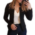 Elegant Women Blazer Thin Long Sleeve Blazer Solid Color Office Lady Suit Coat Fashionable Women Basic Coats - ALLURELATION - 574, best sellling basic coat, Birthday Gift, Blazer, Elegance Blazer, Fashionable Women Basic Coats, gift for girls, gift for office lady, Hot Sale Blazer for girls, Luxury blazer for women, matching blazer, Office Lady Suit, party wear for ladies, Solid Color Office Lady, stylish suit coat, Thin Long Sleeve Blazer, Women Blazer - Stevvex.com